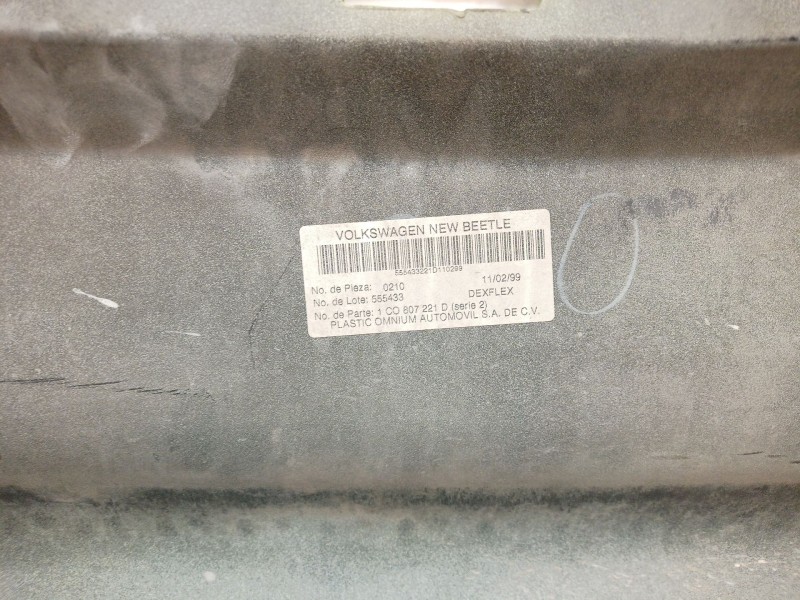 Recambio de paragolpes delantero para volkswagen new beetle (9c1/1c1) 2.0 referencia OEM IAM   