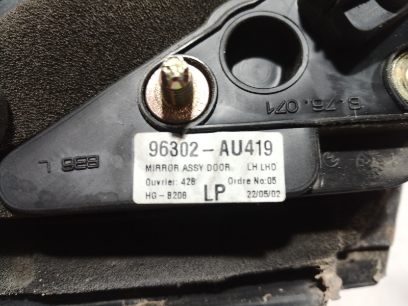 Recambio de retrovisor izquierdo para nissan primera berlina (p12) acenta referencia OEM IAM 96302AU419 96302AU419 96302AU419