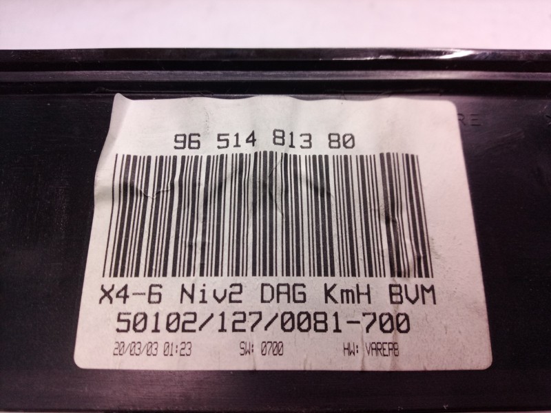 Recambio de cuadro instrumentos para citroën c5 berlina 2.0 hdi sx referencia OEM IAM 9651481380 9651481380 9651481380