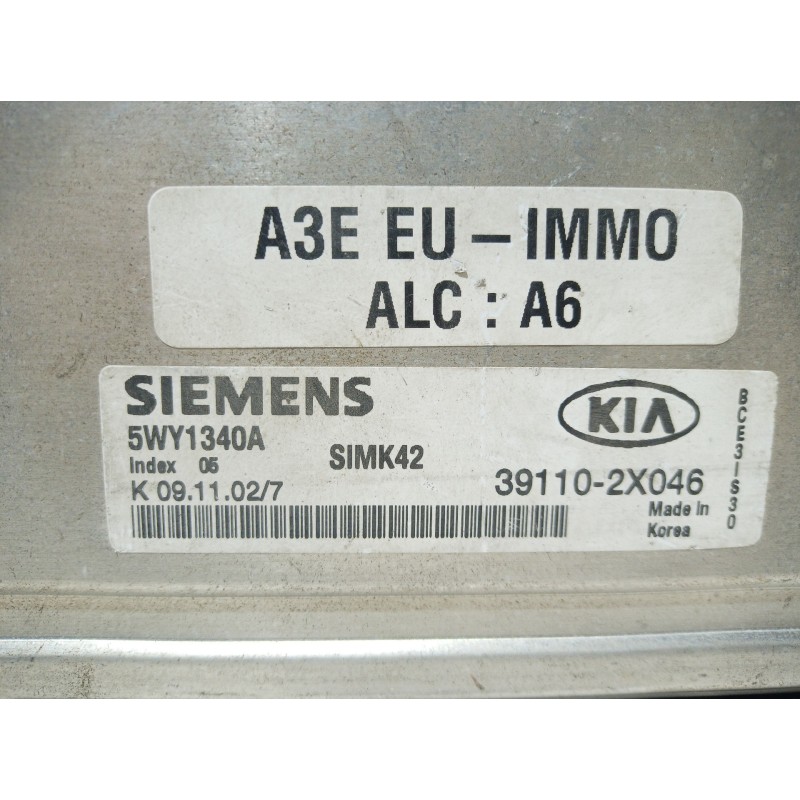 Recambio de centralita motor uce para ford escort berlina/turnier 1.6 16v cat referencia OEM IAM 391102X046 391102X046 391102X04