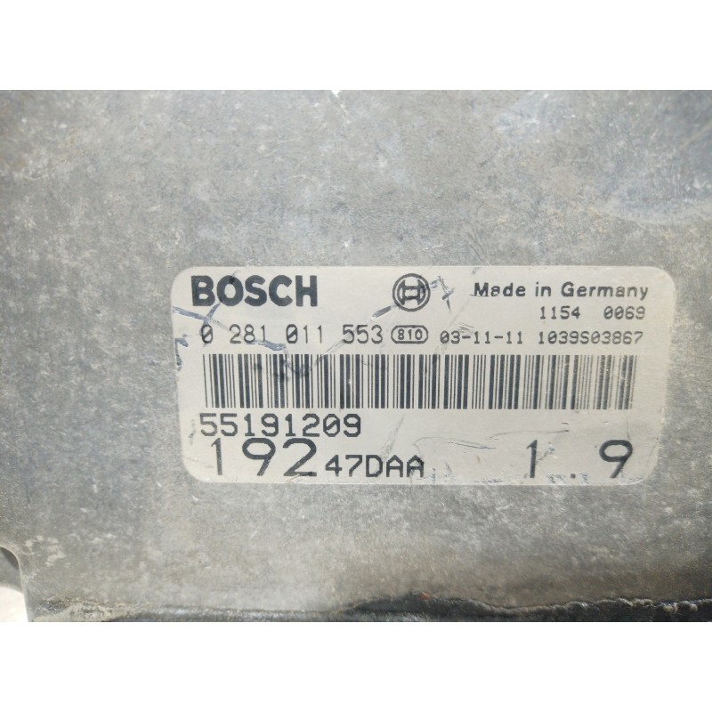 Recambio de centralita motor uce para fiat stilo (192) 1.9 jtd cat referencia OEM IAM 0281011553 0281011553 0281011553