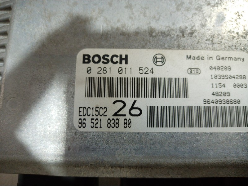 Recambio de centralita motor uce para citroën c5 berlina referencia OEM IAM 0281011524 0281011524 0281011524