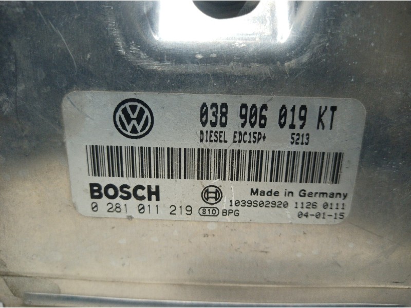 Recambio de centralita motor uce para skoda fabia (6y2/6y3) 1.9 tdi referencia OEM IAM 038906019KT 038906019KT 038906019