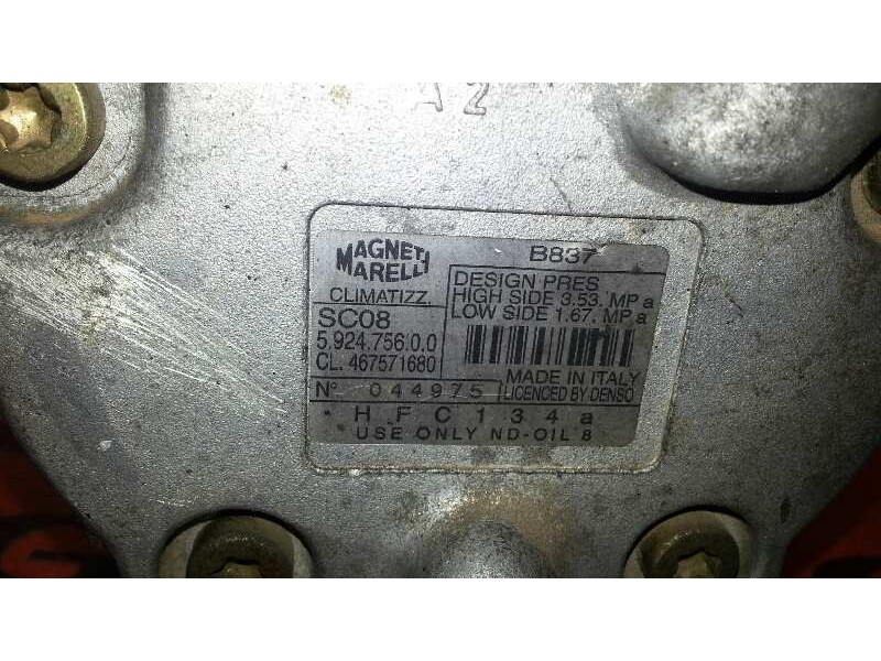 Recambio de compresor aire acondicionado para fiat punto berlina (188) 1.2 cat referencia OEM IAM 467571680 467571680 467571680