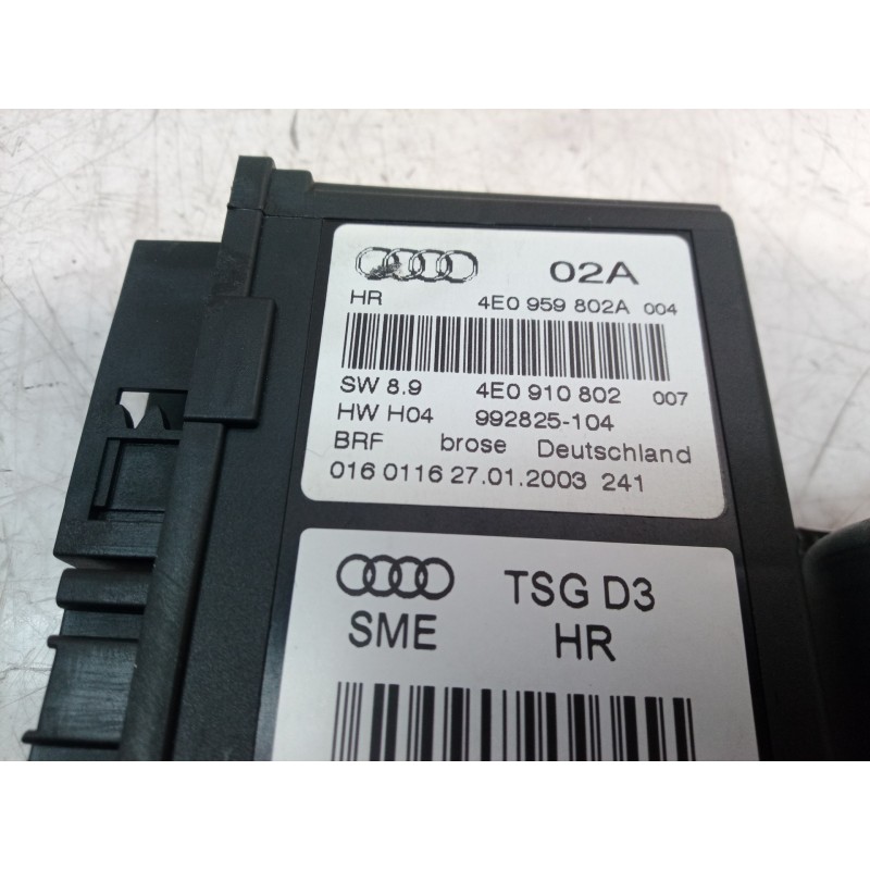 Recambio de motor elevalunas trasero derecho para audi a8 (4e2) 3.7 quattro referencia OEM IAM 4E0959802A 4E0959802 4E0959802