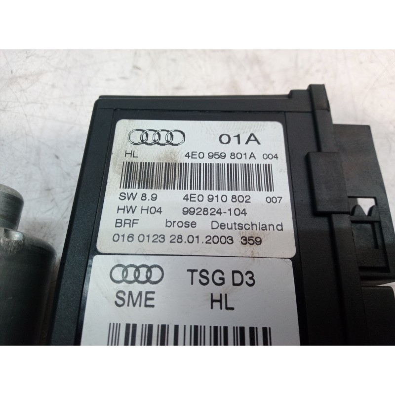 Recambio de motor elevalunas trasero izquierdo para audi a8 (4e2) 3.7 quattro referencia OEM IAM 4E0959801A 4E0959801 4E0959801