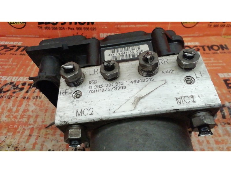 Recambio de abs para fiat panda (169) 1.2 8v dynamic referencia OEM IAM 0265231312 0265231312 0265231312