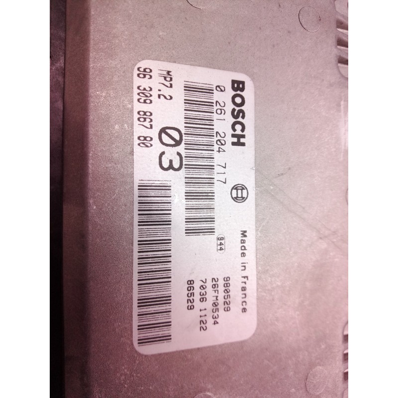 Recambio de centralita motor uce para peugeot 306 berlina 3/5 puertas (s1) profil referencia OEM IAM 0261204717 0261204717 96309