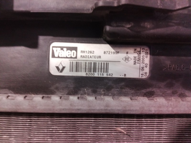 Recambio de radiador agua para renault scenic ii authentique referencia OEM IAM 872199F 872199 8200115542