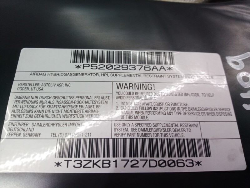 Recambio de airbag rodilla para chrysler voyager (rg) 2.5 crd cat referencia OEM IAM   