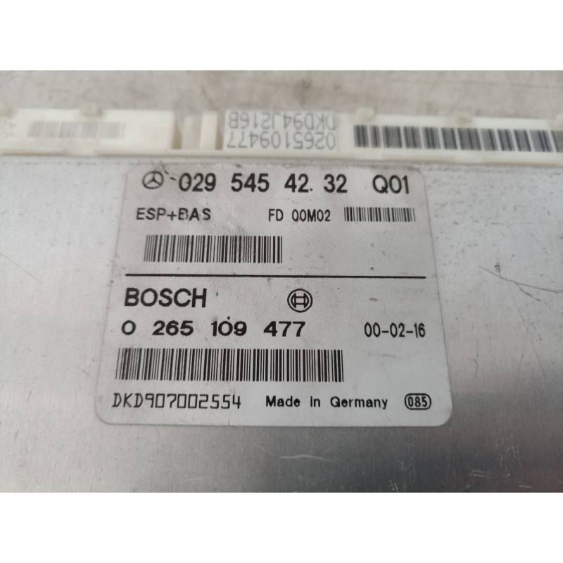 Recambio de centralita asr para mercedes-benz clase a (w168) 1.6 cat referencia OEM IAM 0295454332Q01 0265109477 0295454332Q01
