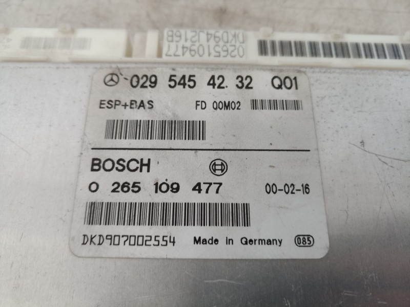 Recambio de centralita asr para mercedes-benz clase a (w168) 1.6 cat referencia OEM IAM 0295454332Q01 0265109477 0295454332Q01