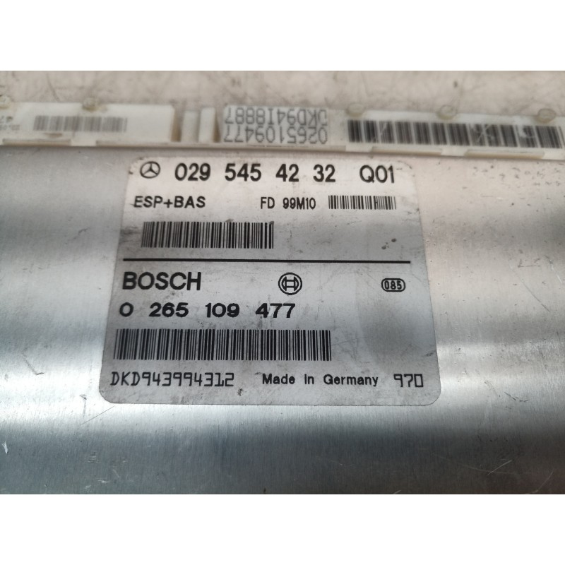 Recambio de centralita asr para mercedes-benz clase a (w168) 1.6 cat referencia OEM IAM 0295454232Q01 0295454232Q01 0265109477