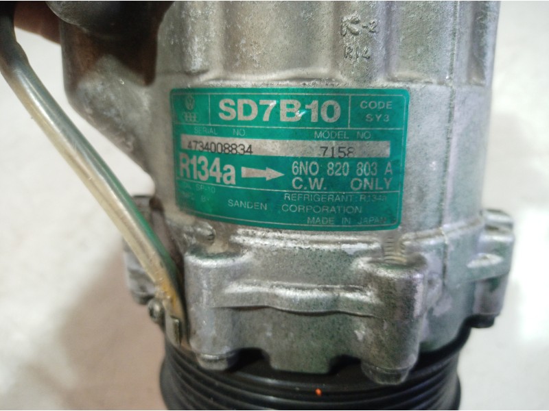 Recambio de compresor aire acondicionado para volkswagen polo berlina (6n1) air referencia OEM IAM 6N0820803A 6N0820803A 6N08208
