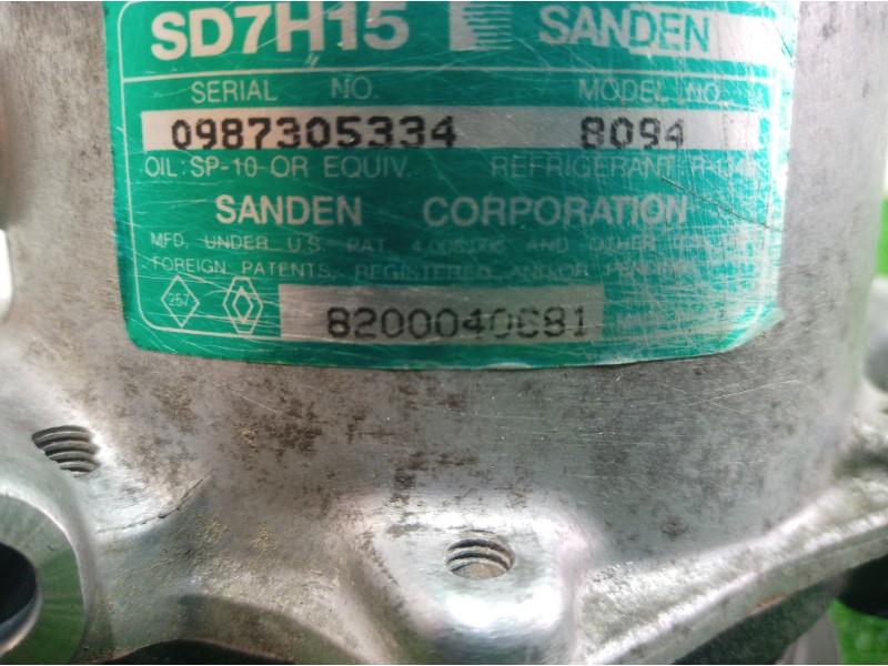 Recambio de compresor aire acondicionado para volvo v40 familiar 1.9 d referencia OEM IAM 8200040681 8200040681 8200040681