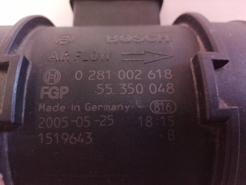 Recambio de caudalimetro para opel astra gtc enjoy referencia OEM IAM 0281002618 0281002618 55350048