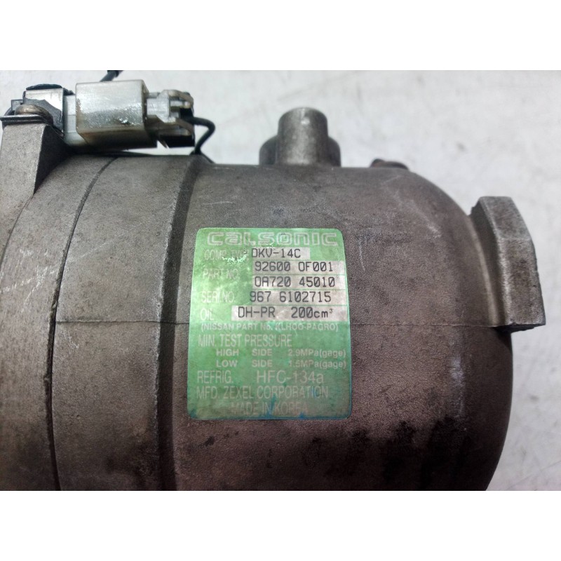 Recambio de compresor aire acondicionado para nissan terrano/terrano.ii (r20) elegance referencia OEM IAM 926000F001 926000F001 