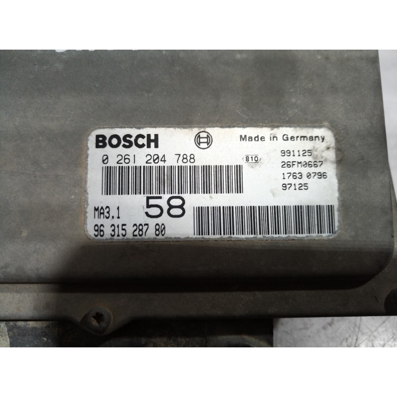 Recambio de centralita motor uce para citroën saxo 1.1 furio referencia OEM IAM 0261204788 0261204788 0261204788