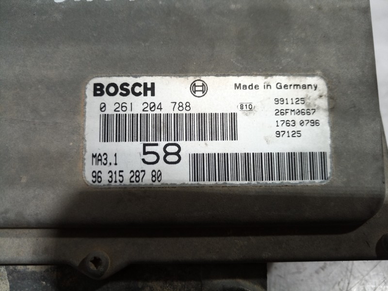 Recambio de centralita motor uce para citroën saxo 1.1 furio referencia OEM IAM 0261204788 0261204788 0261204788