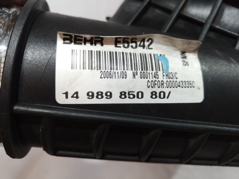 Recambio de intercooler para fiat scudo combi (272) l2h1 120 multijet (5 pl.) referencia OEM IAM 1498985080 1498985080 149898508