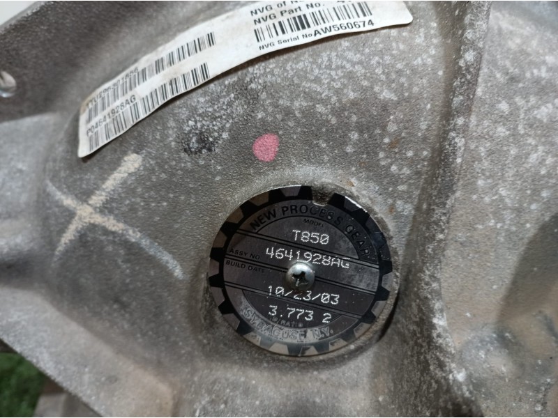 Recambio de caja cambios para chrysler voyager (rg) referencia OEM IAM P04641928AG P04641928AG P04641928AG