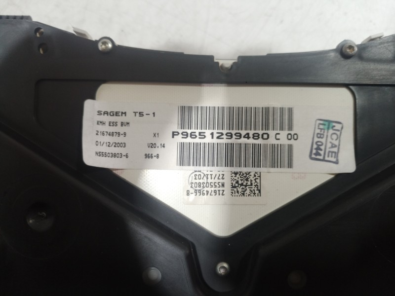 Recambio de cuadro instrumentos para peugeot 307 break / sw (s1) break xr referencia OEM IAM 9651299480 9651299480 9651299480