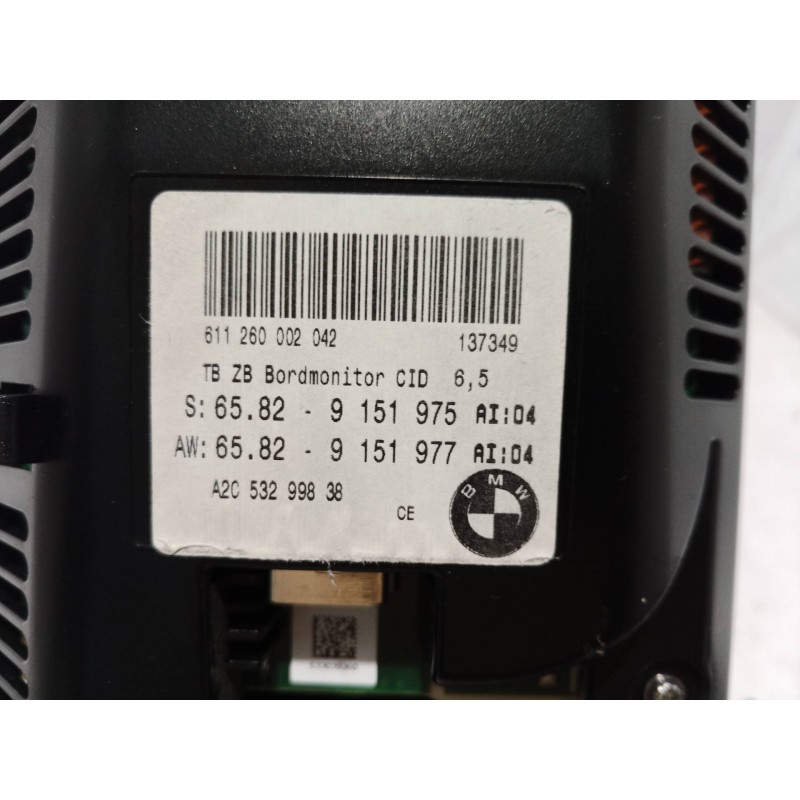 Recambio de pantalla multifuncion para bmw serie 5 berlina (e60) 530d referencia OEM IAM 65829151975 65829151975 65829151975