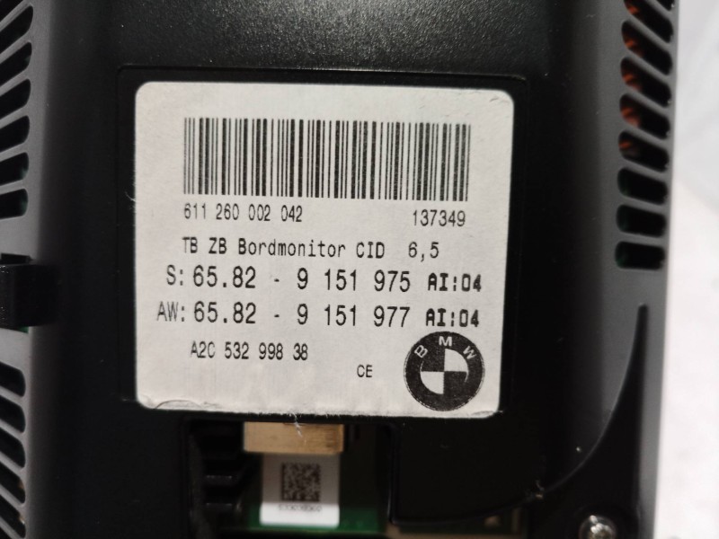 Recambio de pantalla multifuncion para bmw serie 5 berlina (e60) 530d referencia OEM IAM 65829151975 65829151975 65829151975