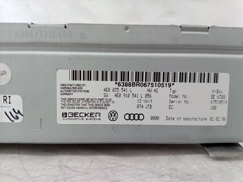 Recambio de sistema audio / radio cd para audi q7 (4l) 4l/xbunq1 referencia OEM IAM 4E0035541 4E0035541 4E0035541