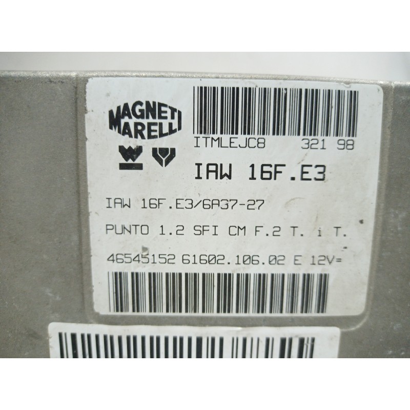 Recambio de centralita motor uce para fiat punto berlina (176) 60 sx referencia OEM IAM IAW16FE3 IAW16FE3 IAW16FE3