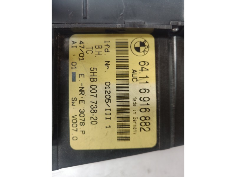 Recambio de mando climatizador para bmw serie 3 coupe (e46) 318 ci referencia OEM IAM 6916882 6916882 6916882