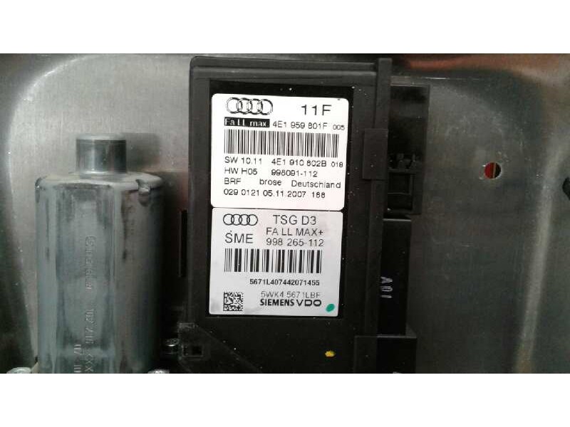 Recambio de elevalunas delantero izquierdo para audi a8 (4e2) 4.2 tdi quattro referencia OEM IAM 4E1910802B 4E1959801F 