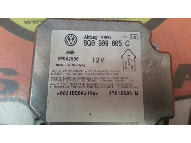 Recambio de centralita airbag para volkswagen passat berlina (3b3) 1.9 tdi referencia OEM IAM 6Q0909605C  