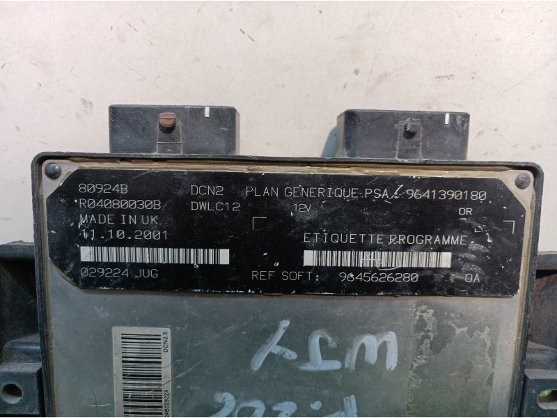 Recambio de centralita motor uce para peugeot 206 berlina 1.9 diesel referencia OEM IAM 9645626280 R04080030B 9641390180