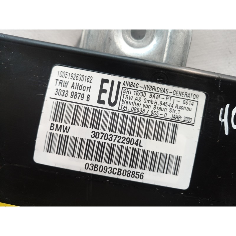 Recambio de airbag lateral delantero izquierdo para bmw serie 3 touring (e46) 330xi referencia OEM IAM 30703722904L 30703722904L
