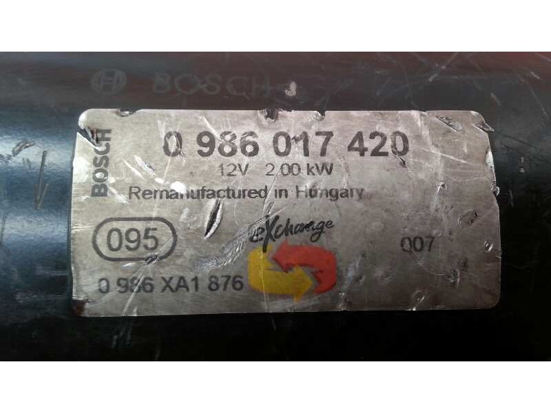 Recambio de motor arranque para opel astra g berlina 2.0 dti referencia OEM IAM 0986017420  