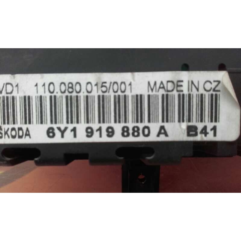 Recambio de cuadro instrumentos para skoda fabia (6y2/6y3) 1.9 sdi cat (asy) referencia OEM IAM 6Y1919880A 110080015001 