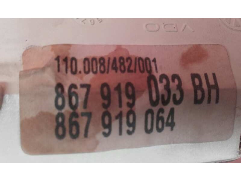 Recambio de cuadro instrumentos para volkswagen polo (801/803) referencia OEM IAM 867919033BH 867919033BH 867919033BH