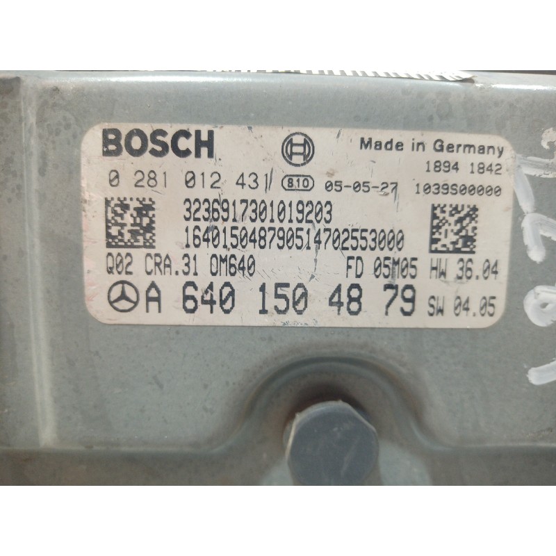 Recambio de centralita motor uce para mercedes-benz clase a (w169) a 180 cdi (169.007) referencia OEM IAM A6401504879 A640150487