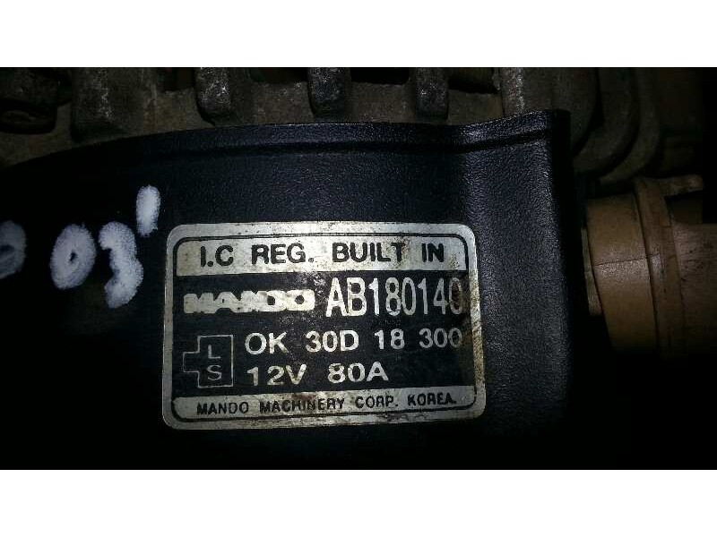 Recambio de alternador para kia rio 1.5 cat referencia OEM IAM AB180140 AB180140 AB180140