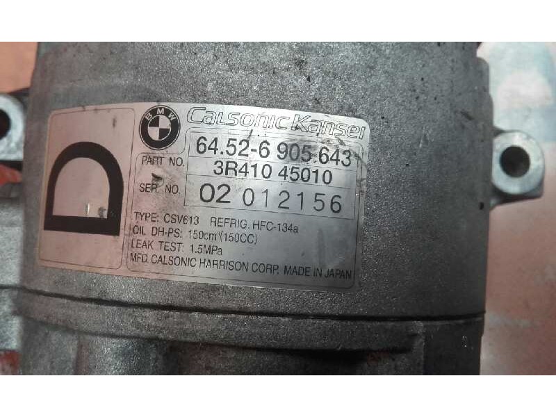 Recambio de compresor aire acondicionado para bmw serie 3 berlina (e46) 2.0 16v diesel cat referencia OEM IAM 64526905643 3R4104