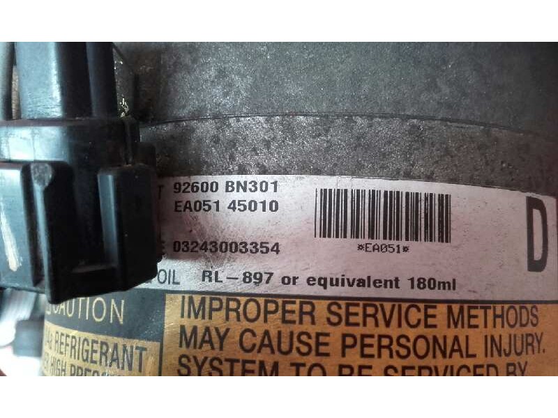 Recambio de compresor aire acondicionado para nissan almera (n16/e) referencia OEM IAM 92600BN301 EA05145010 03243003354