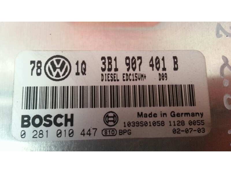 Recambio de centralita motor uce para volkswagen passat variant (3b6) 2.5 v6 tdi referencia OEM IAM 3B1907401B   Recambio de centralita motor uce para volkswagen passat variant (3b6) 2.5 v6 tdi referencia OEM IAM 3B1907401B