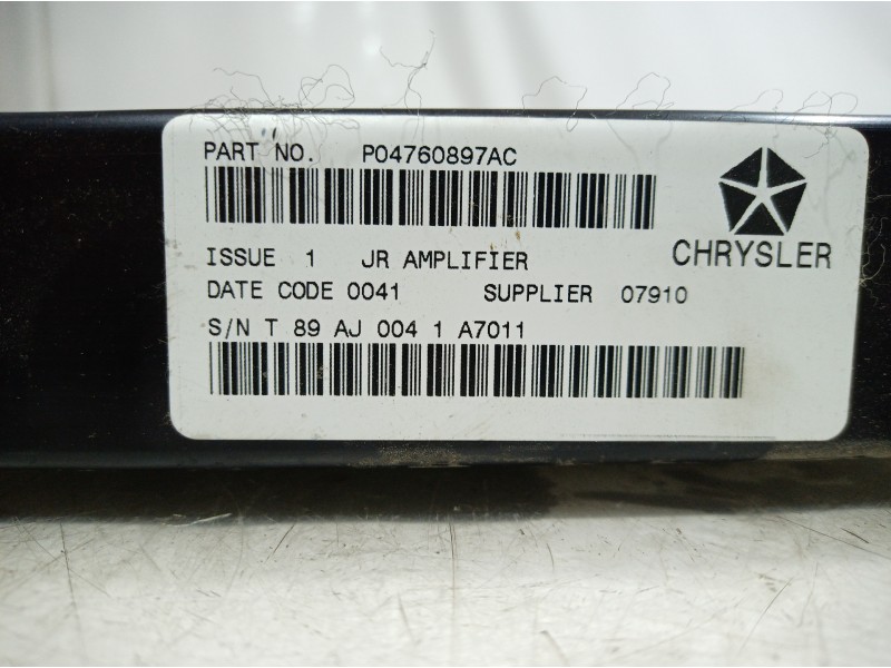 Recambio de amplificador audio para chrysler sebring berlina (jr41) 2.0 le referencia OEM IAM P04760897AC P04760897AC P04760897