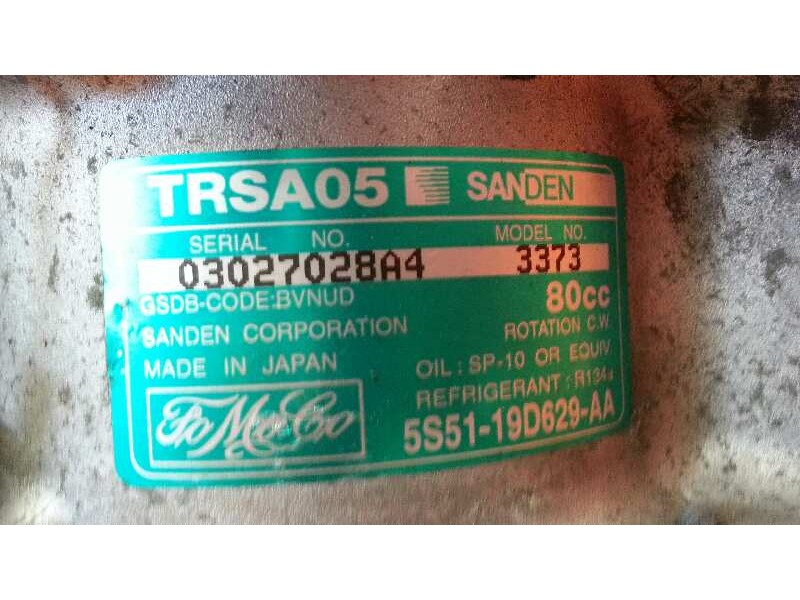 Recambio de compresor aire acondicionado para ford ka (ccq) 1.3 cat referencia OEM IAM 3373   Recambio de compresor aire acondicionado para ford ka (ccq) 1.3 cat referencia OEM IAM 3373