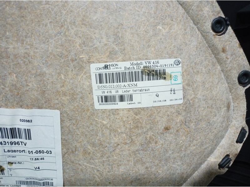 Recambio de guarnecido puerta delantera derecha para volkswagen tiguan (5n1) 2.0 tdi referencia OEM IAM 5N0012002A 5N0867012 5N1