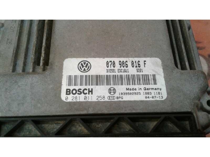 Recambio de centralita motor uce para volkswagen touareg (7la) tdi r5 referencia OEM IAM 070906016F 0281011258 