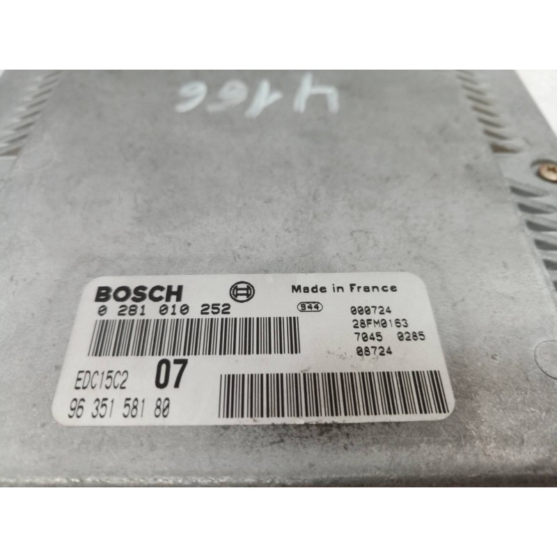 Recambio de centralita motor uce para peugeot 406 berlina (s1/s2) srdt referencia OEM IAM 0281010252 0281010252 9635158180