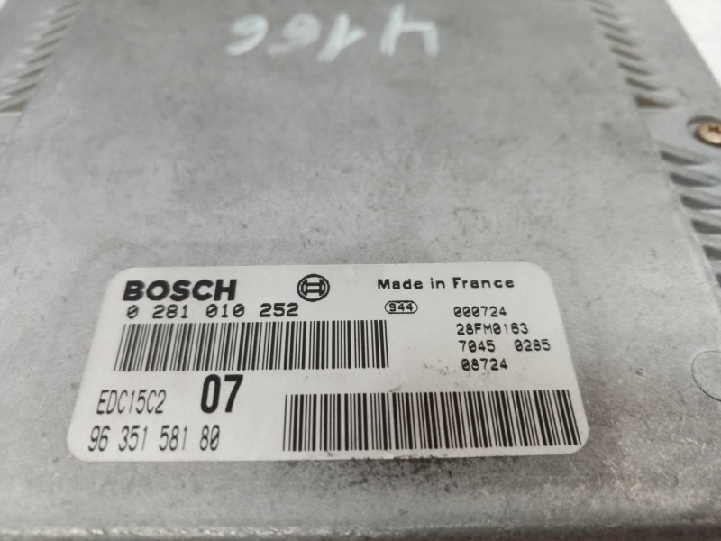 Recambio de centralita motor uce para peugeot 406 berlina (s1/s2) srdt referencia OEM IAM 0281010252 0281010252 9635158180