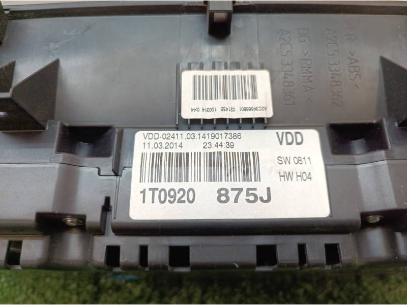 Recambio de cuadro instrumentos para volkswagen touareg (7la) tdi r5 referencia OEM IAM 1T0920875J 1T0920875J A2C53219792